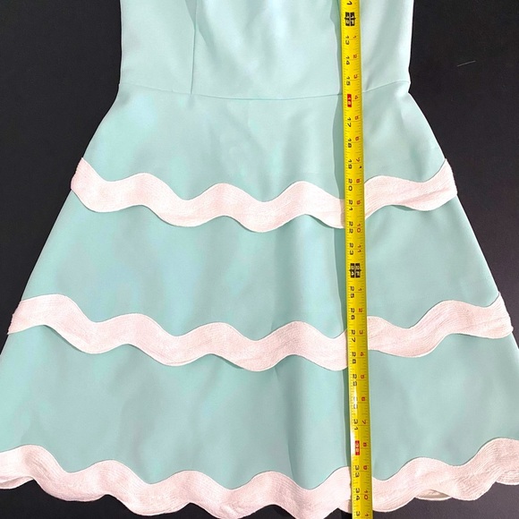 Sail To Sable New 60s Retro Daniele Ric Rac Dress Scallop Lace Fit & Flare Mini - Picture 8 of 12